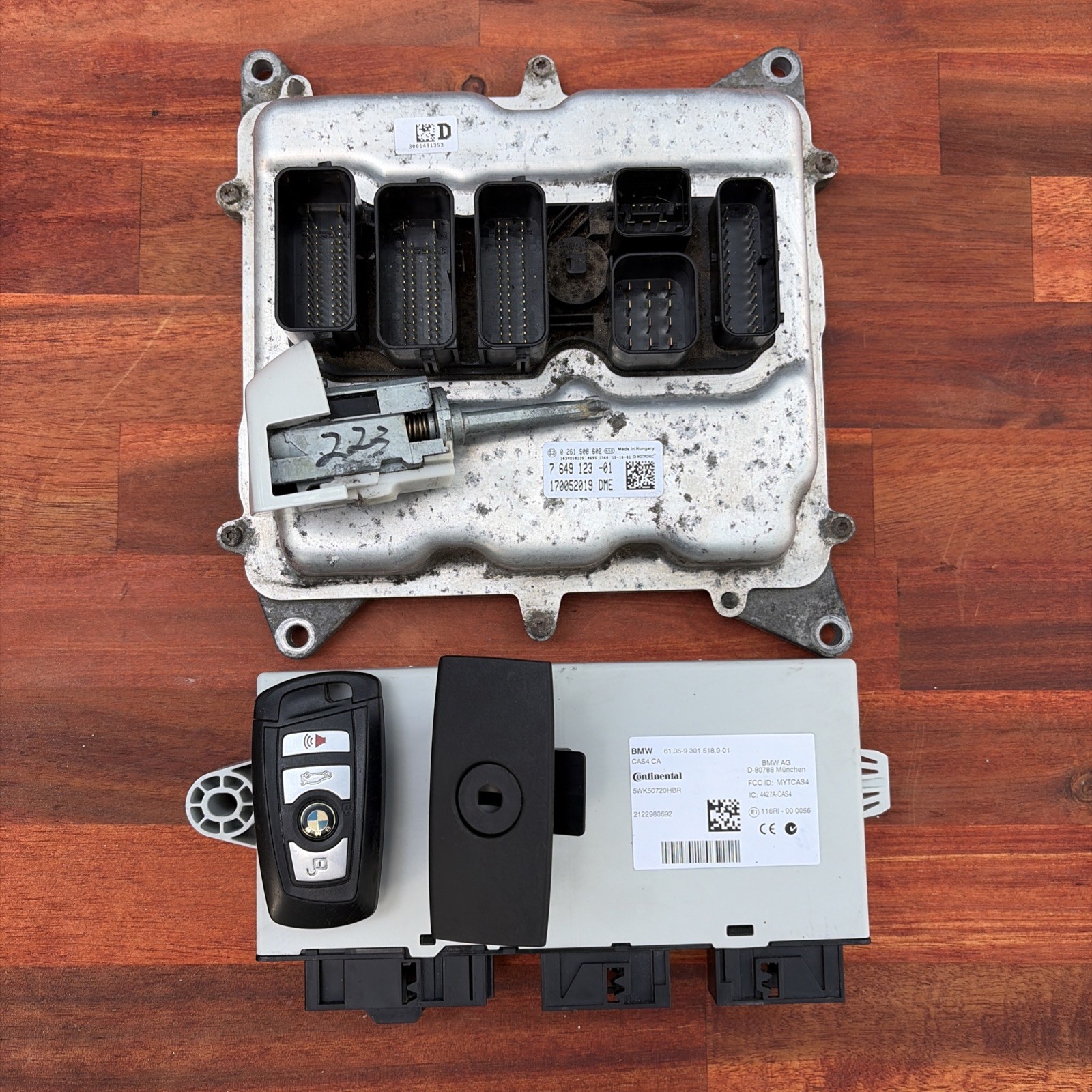 12-17 BMW X3 2.0L N20 ECU DME / CAS4 Theft Locking Module / LOCK Cylinder W/ KEY 12-17 BMW X3 2.0L N20 ECU DME / CAS4 Theft Locking Module / LOCK Cylinder W/ KEY