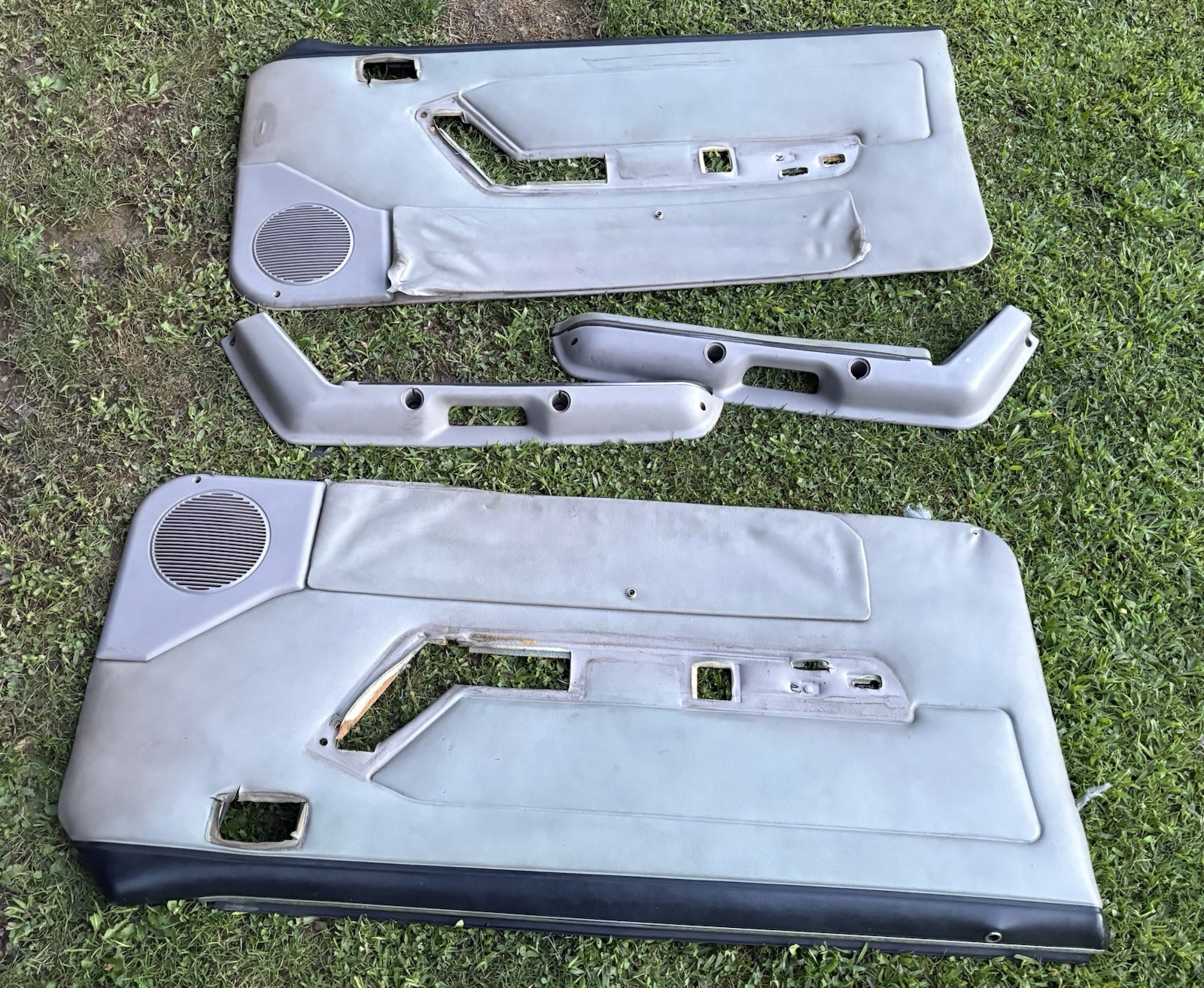 1987-1993 FORD MUSTANG FOXBODY DOOR PANELS Gray Grey POWER Window GT LX