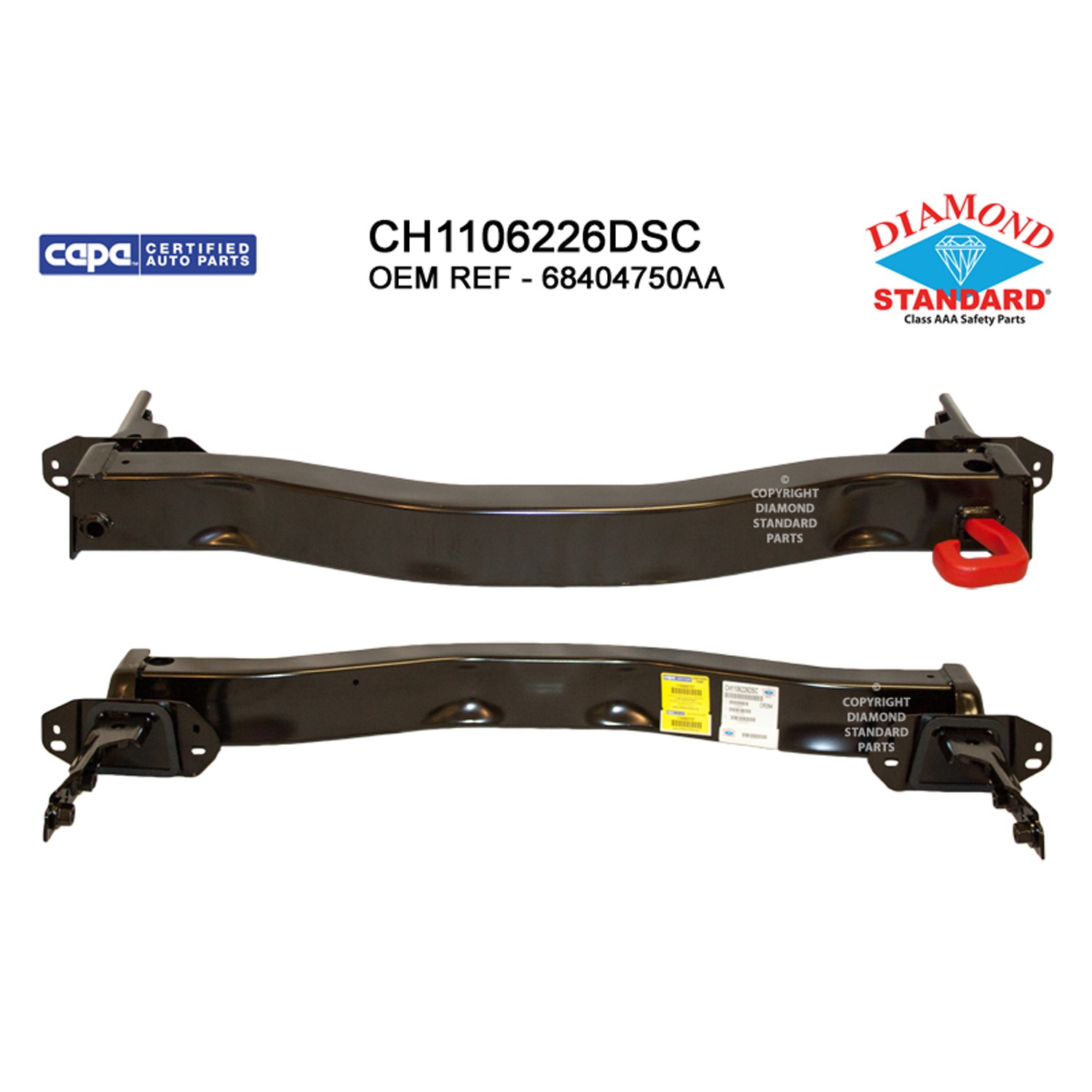 New CAPA Rear Bumper Impact Bar 68550454AA
