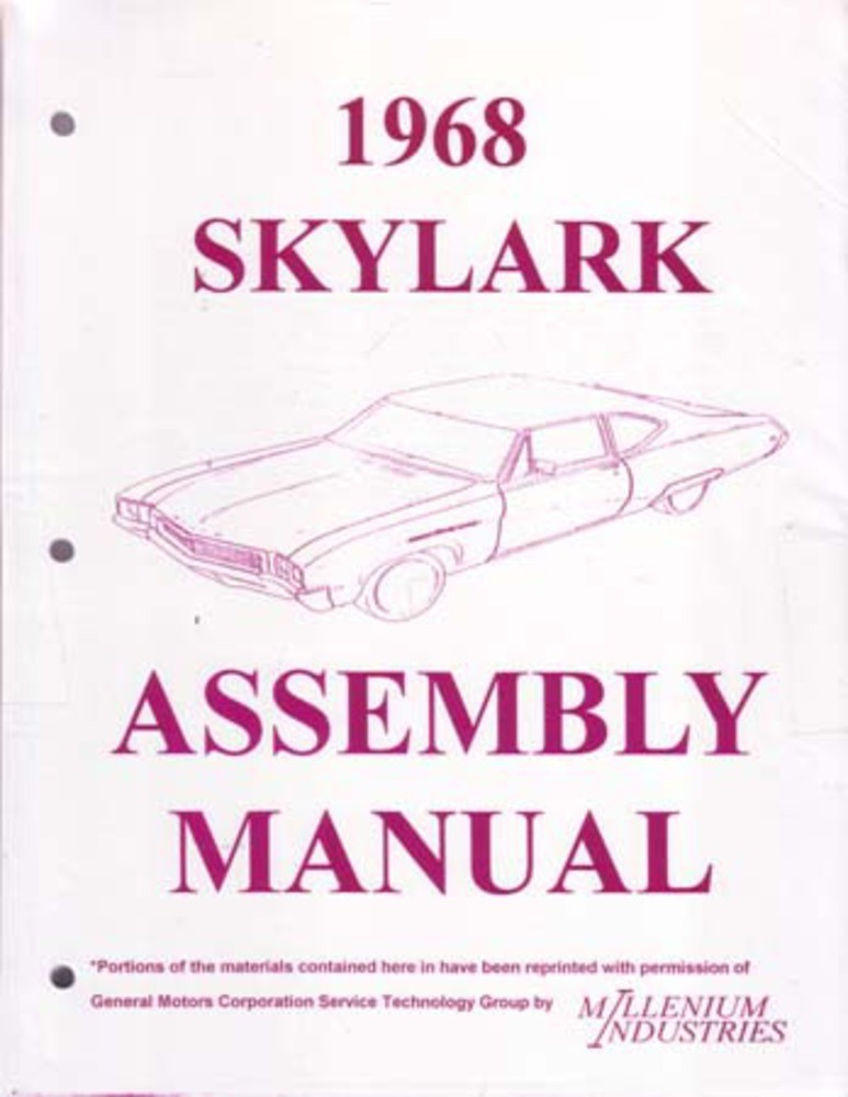 1968 Buick Skylark Factory Assembly Manual 1968 Buick Skylark Factory Assembly Manual