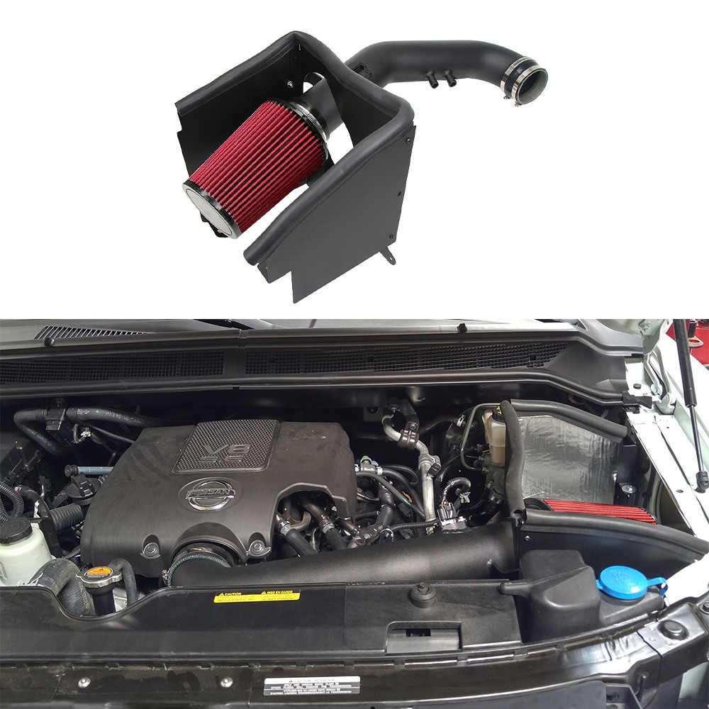 Cold Air Intake Systeem For 2004-2015 Nissan Armada TITAN VK56DE 5.6L V8 Turbo