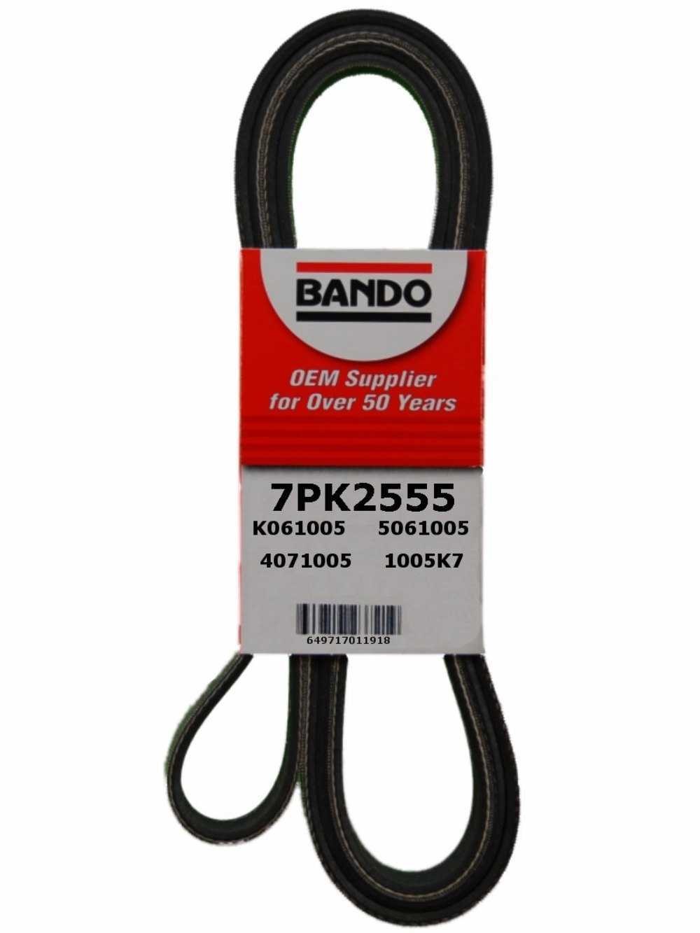 Serpentine Belt  Bando USA  7PK2555
