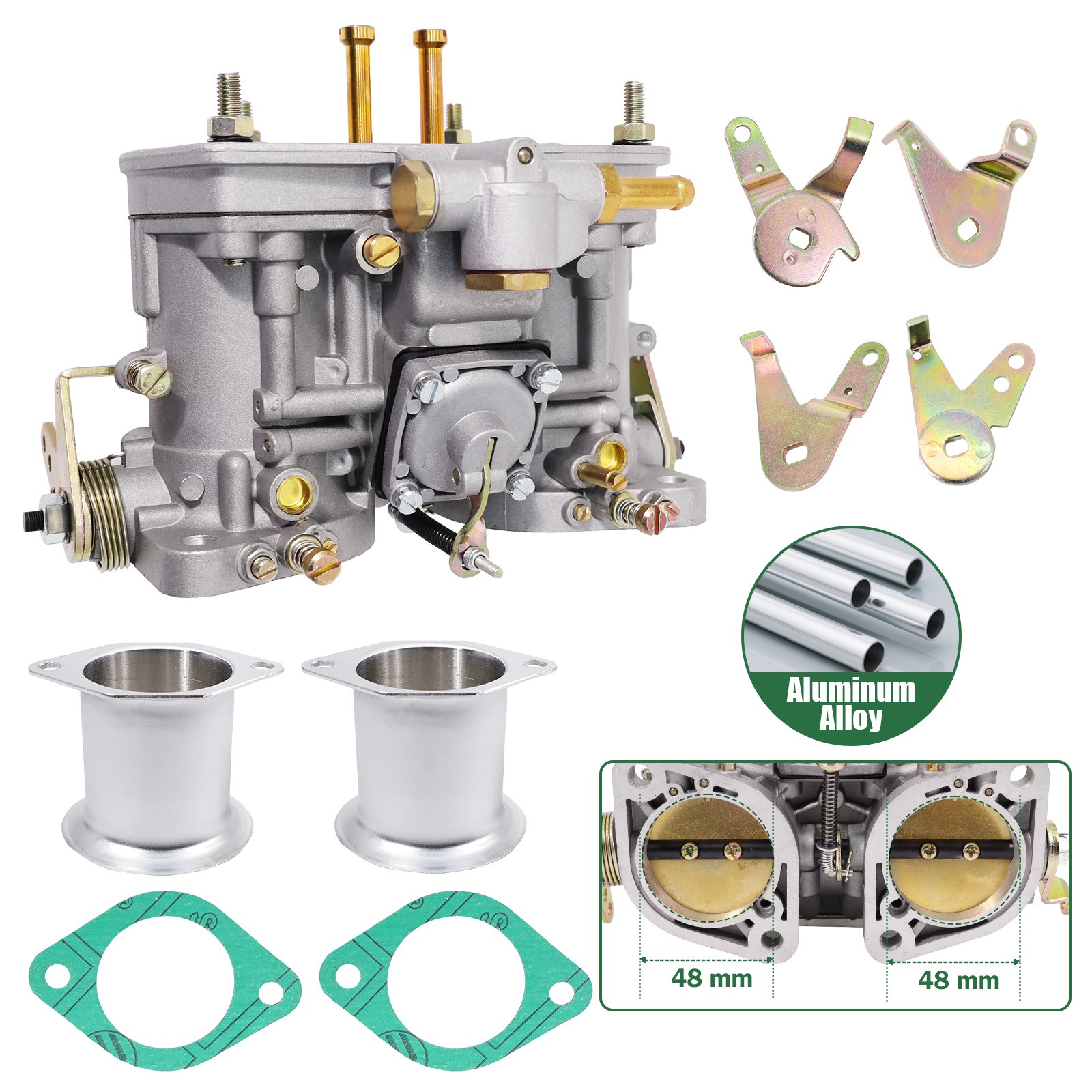 New 48IDF Weber 2 BARREL Carburetor for Volkswagen Beetle Jaguar Porsche