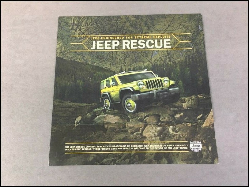 2004 Jeep Rescue Concept Showcar Original Car Sales Brochure
