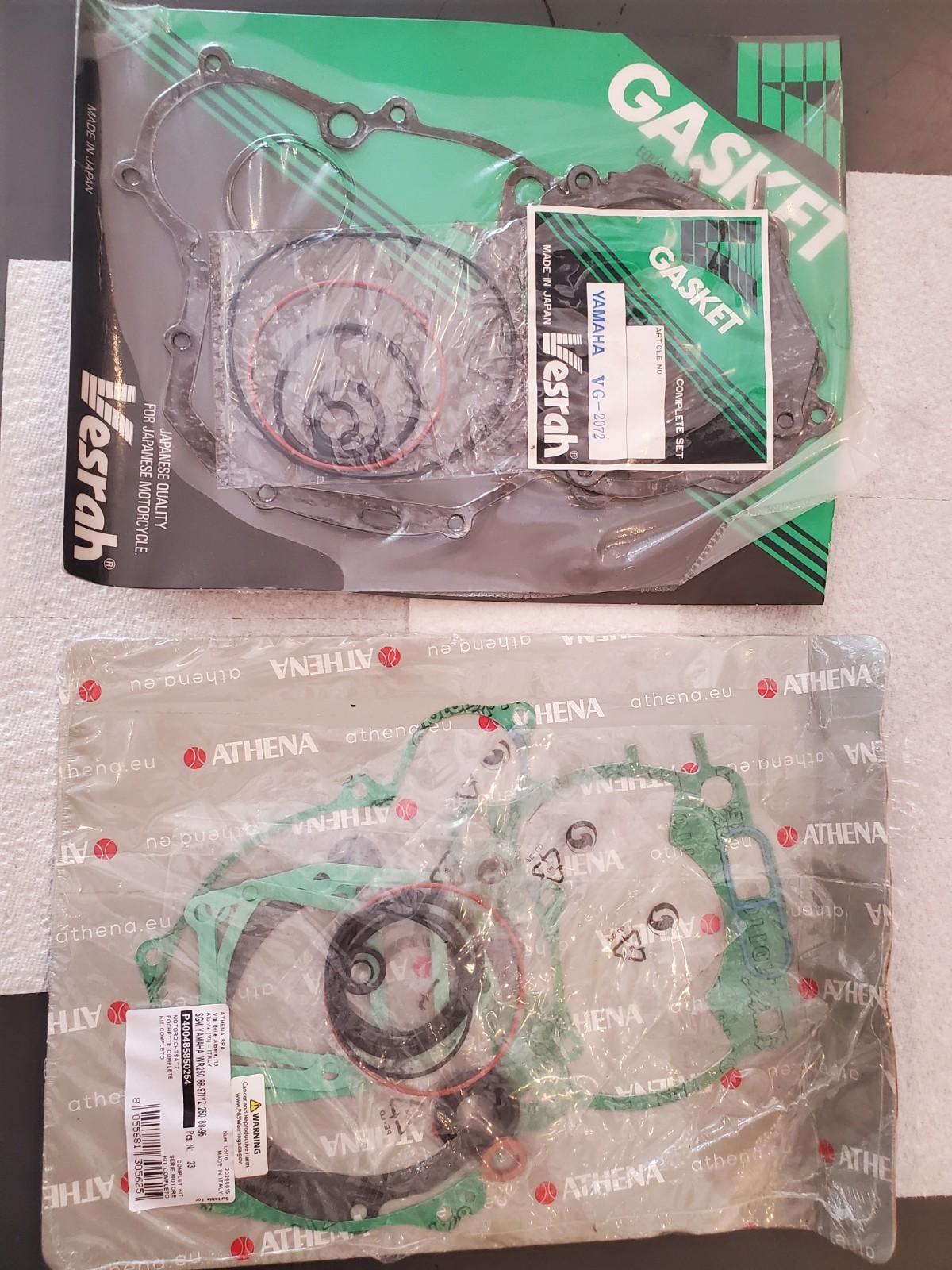 1988 1989 Yamaha YZ250 Vesrah VG-2072 Athena P400485850254 partial Gasket set