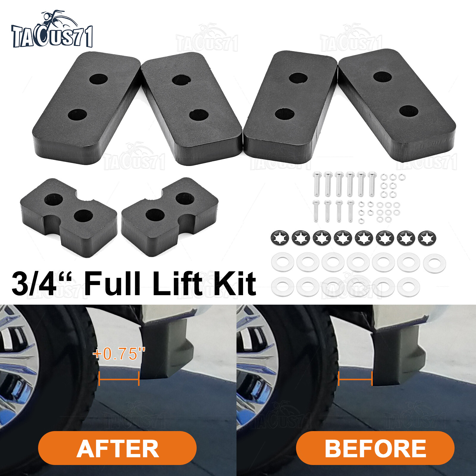 Front Bumper Spacer Kit 3/4 inch For Ford Super Duty 2017-2023 2024 Front Bumper Spacer Kit 3/4 inch For Ford Super Duty 2017-2023 2024