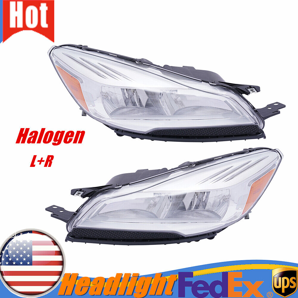 For 2013 2014-2015 2016 Ford Escape Halogen Headlights Assembly Sets Left Right