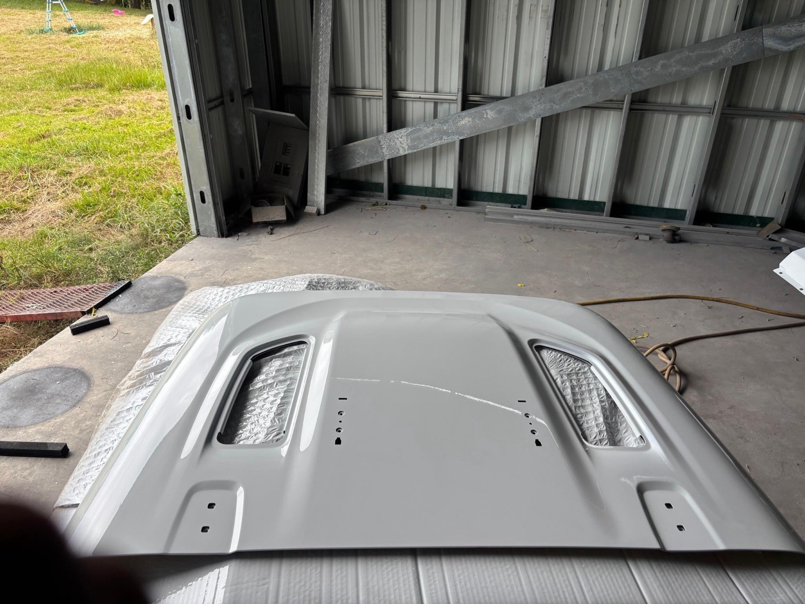 2018-2026 White Aluminum Jeep Wrangler Hood