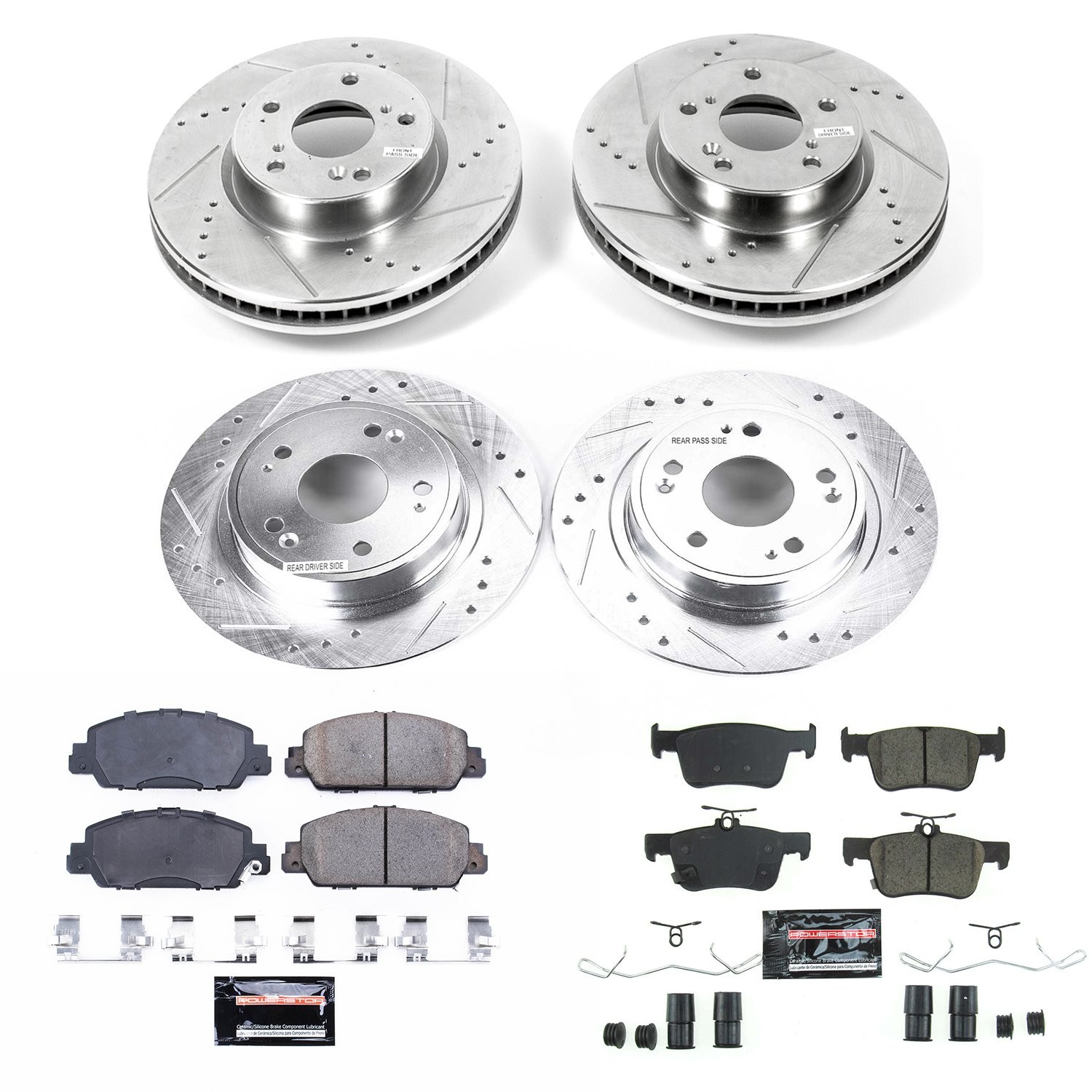 Power Stop Z23 Daily Driver Carbon-Fiber Ceramic Brake Pad and Drilled &