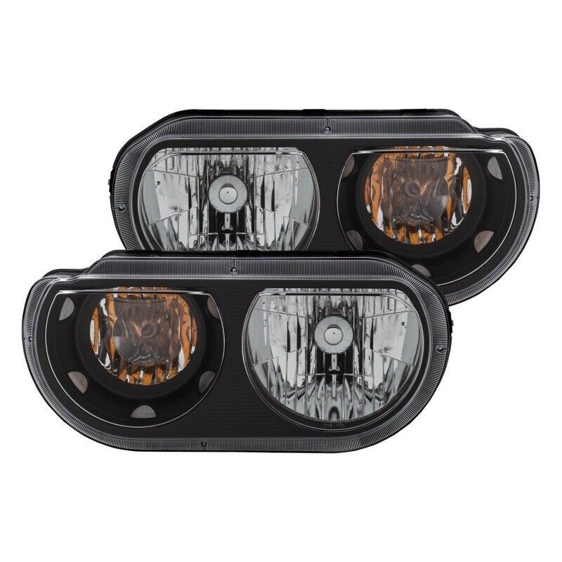 Anzo Fits 2008-2014 Dodge Challenger Crystal Headlights Black Anzo Fits 2008-2014 Dodge Challenger Crystal Headlights Black