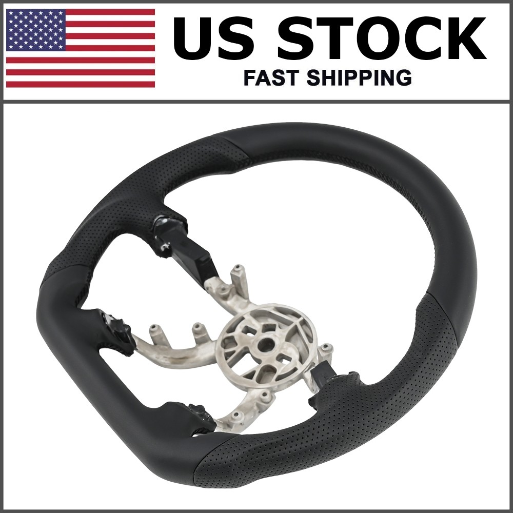 Premium Full Leather Steering Wheel For 1997-2004 Chevy Corvette C5 D-Shape Flat Premium Full Leather Steering Wheel For 1997-2004 Chevy Corvette C5 D-Shape Flat