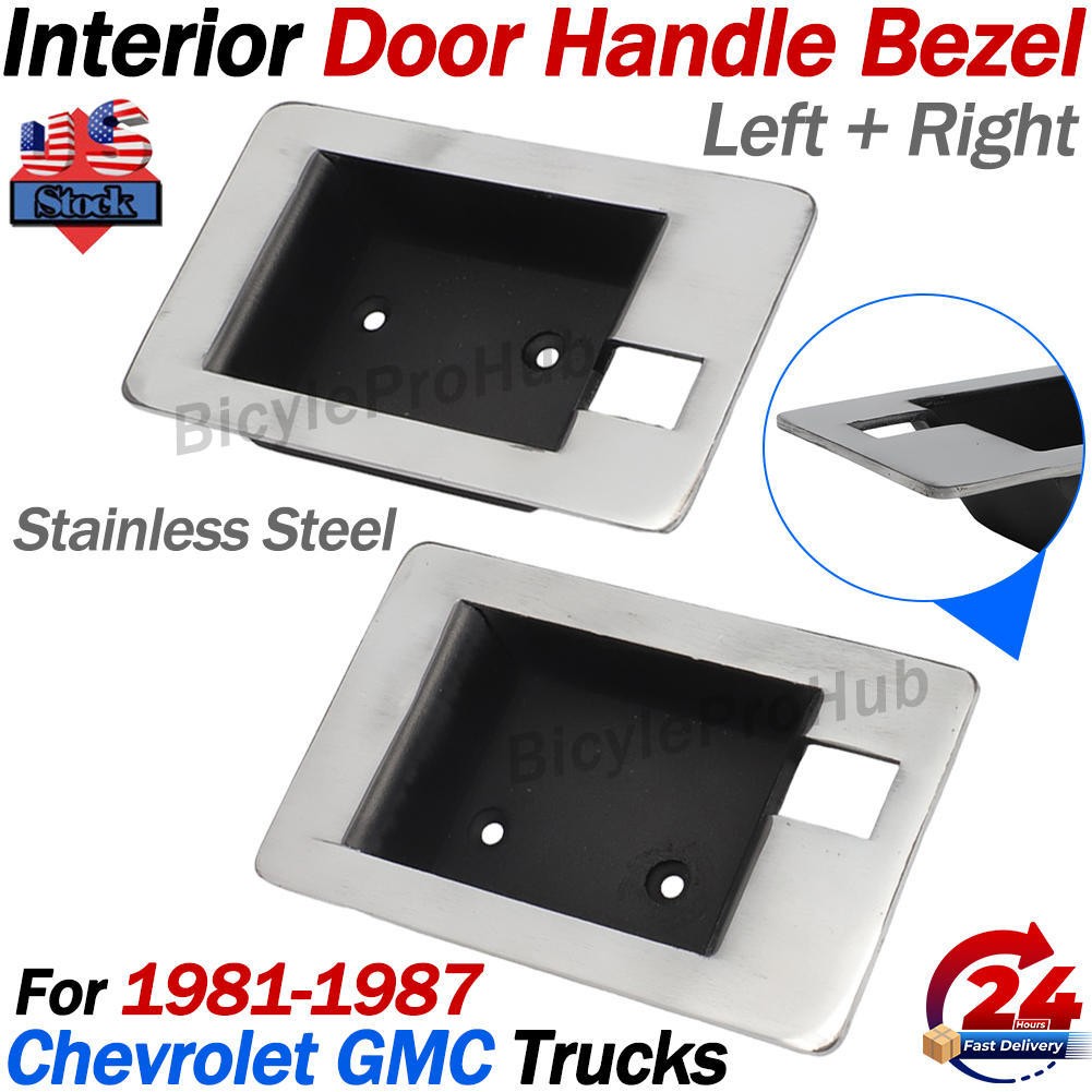 For Chevy GMC C10 C20 K10 K15 K20 K5 Truck Interior Door Handle Bezels 1981-1987