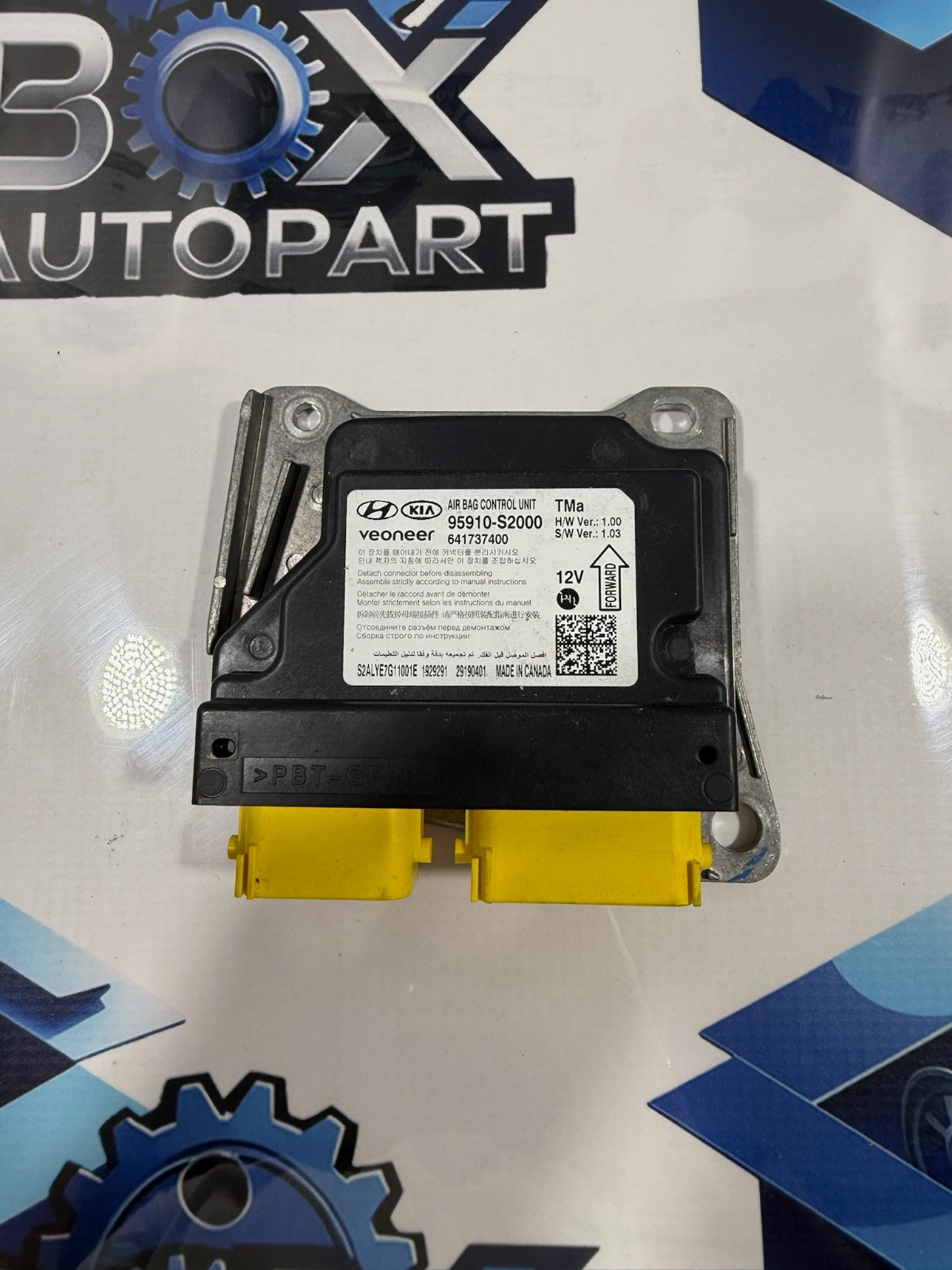 2019-2020 HYUNDAI SANTA FE SRS CONTROL UNIT MODULE 95910-S2000 OEM