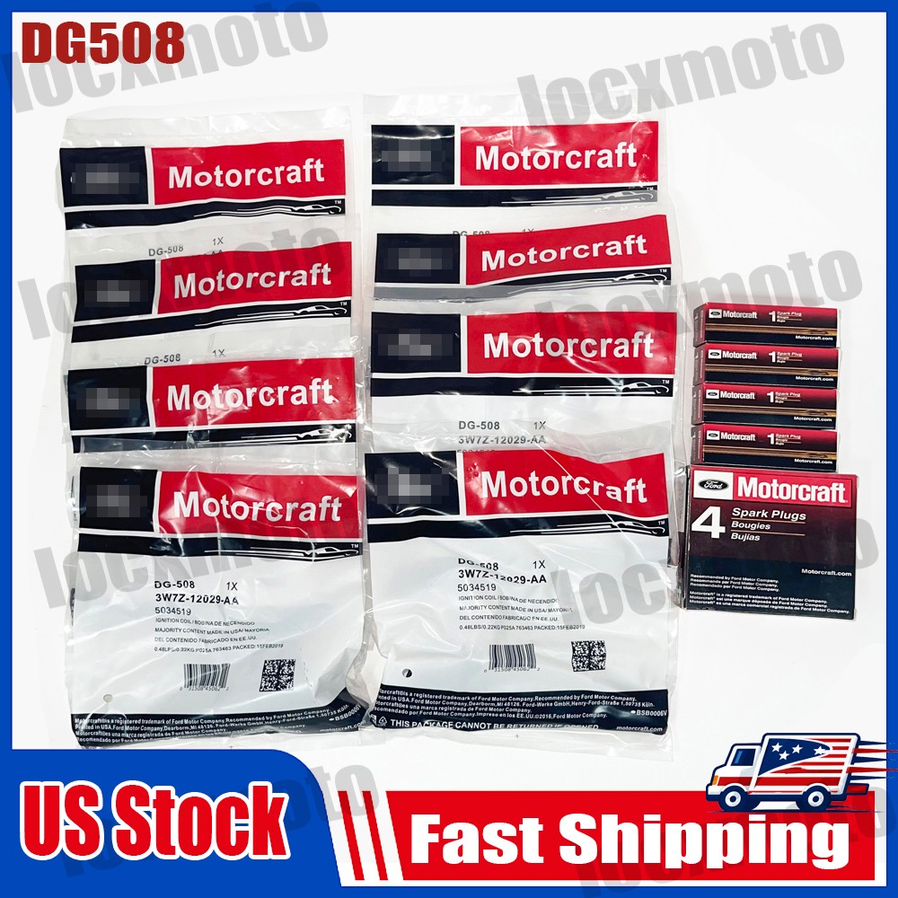 8X DG508 Ignition Coil Pack and Iridium Spark Plug For Ford F-150 4.6L 5.4L V8