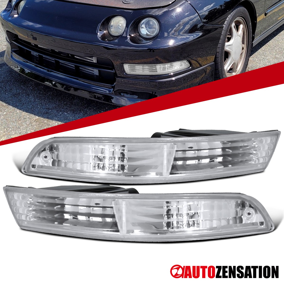 Fit 1994-1997 Acura Integra Front Bumper Lights Parking Signal Lamps Left+Right Fit 1994-1997 Acura Integra Front Bumper Lights Parking Signal Lamps Left+Right