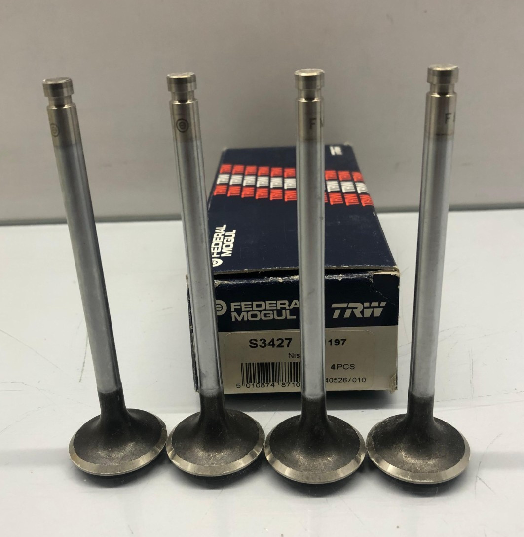 4 PCS X EXHAUST VALVE S3427 TRW V91197 FITS NISSAN MICRA I K10 1.0 1.2 (1982-92)