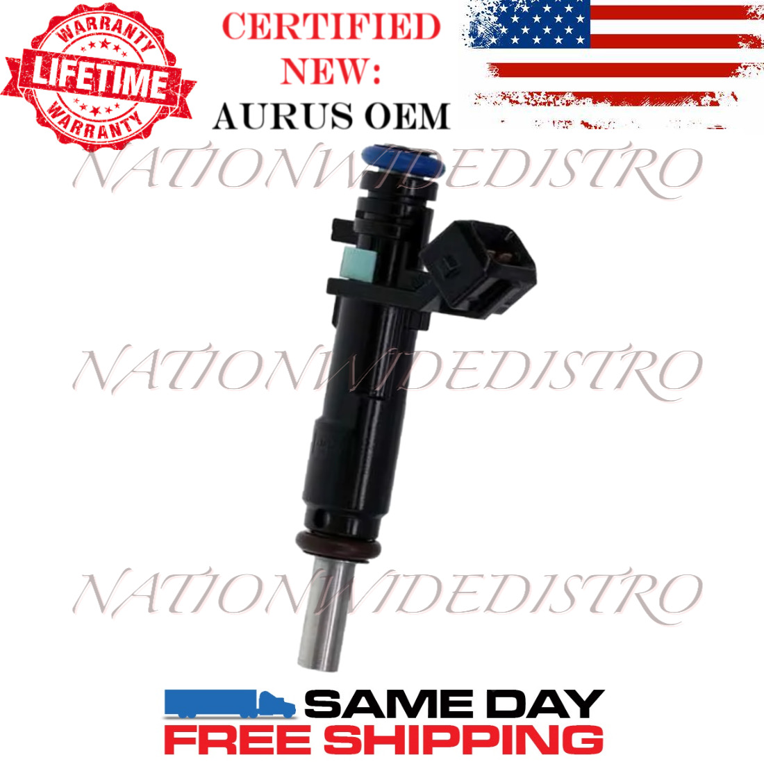 1x OEM NEW AURUS Fuel Injector for 2012-2018 Chevrolet Sonic 1.8L I4 55570284