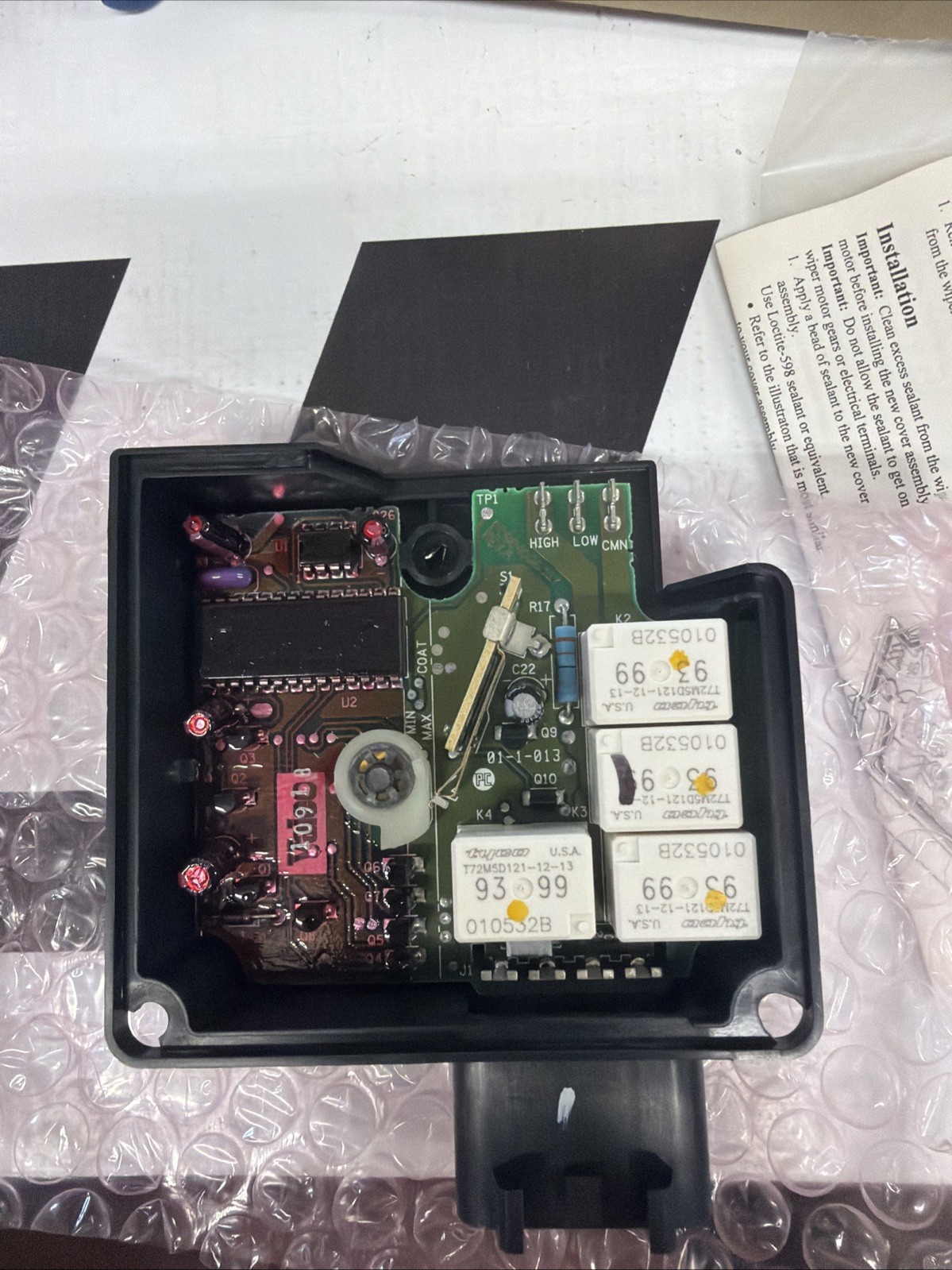 NEW OEM GM 12487675 Windshield Wiper Motor Pulse Board And Cover Kit