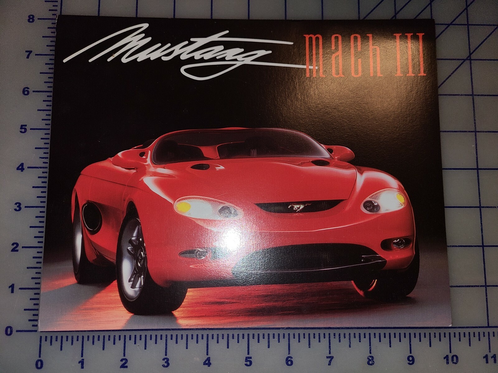 1993 Ford Mustang Mach III Brochure Sheet Prototype Concept 1993 Ford Mustang Mach III Brochure Sheet Prototype Concept