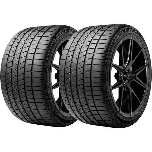 (QTY 2) P285/40ZR18 Goodyear Eagle F1 Supercar 96W LL Black Wall Tires