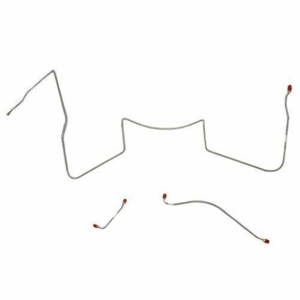 64-65 Pontiac Lemans Front Brake Line Kit Power Drum Brakes Stainless -AKT6402SS