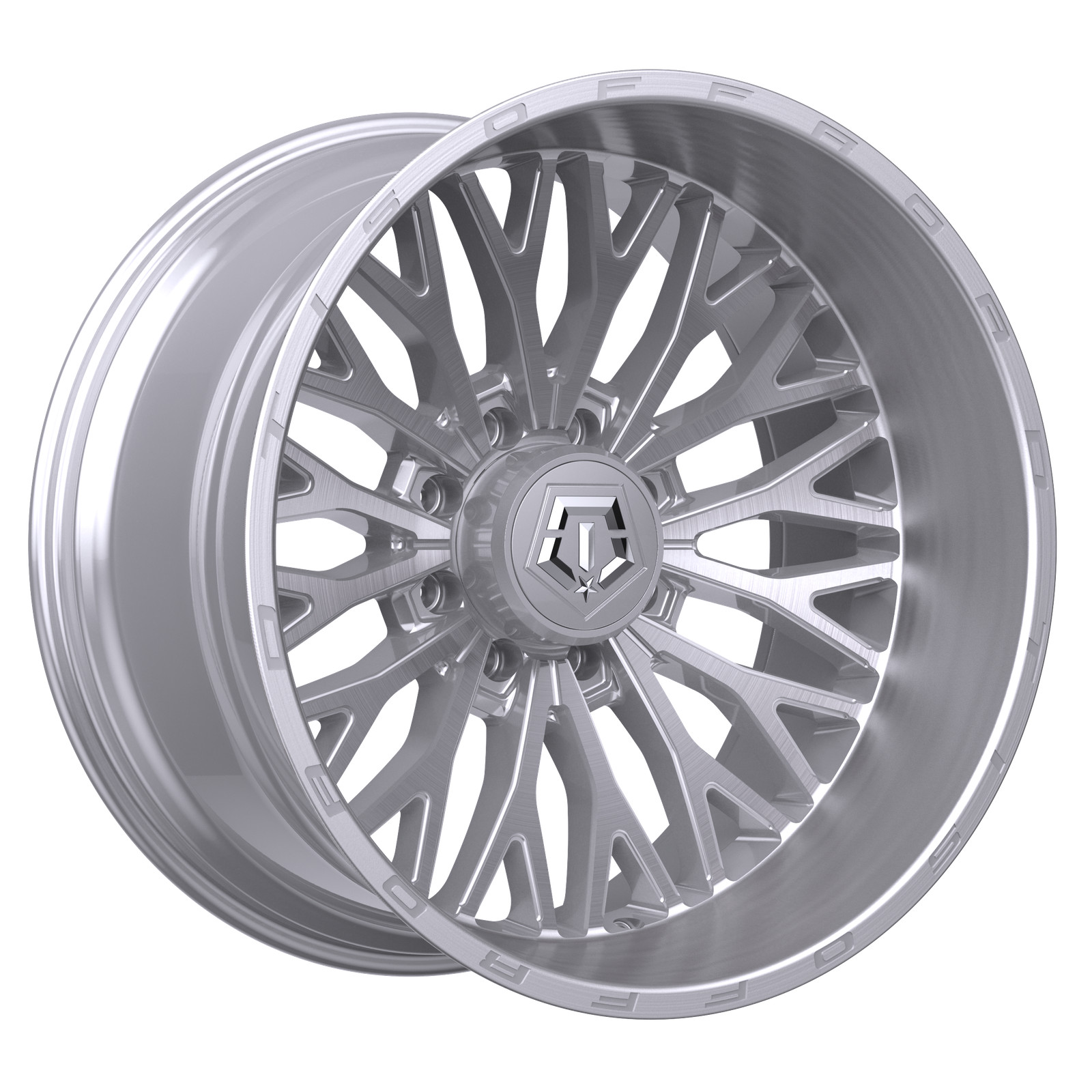 TIS Wheels 565BSM 22x12 -44 Brushed Silver & Milled 8X180 (QTY 1) A273884