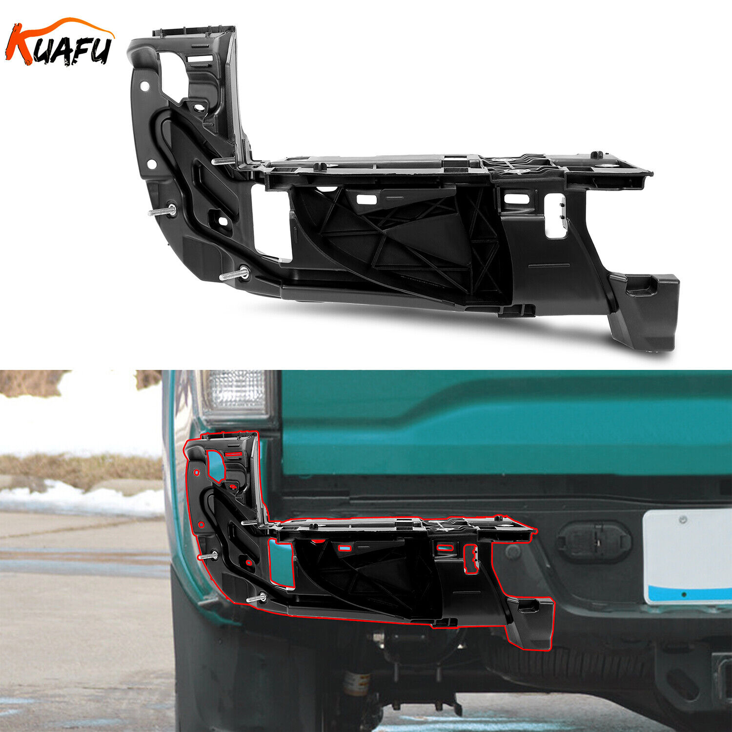 KUAFU Rear Bumper Outer Extension Insert Bracket LH For Tacoma 2016-2023 2018