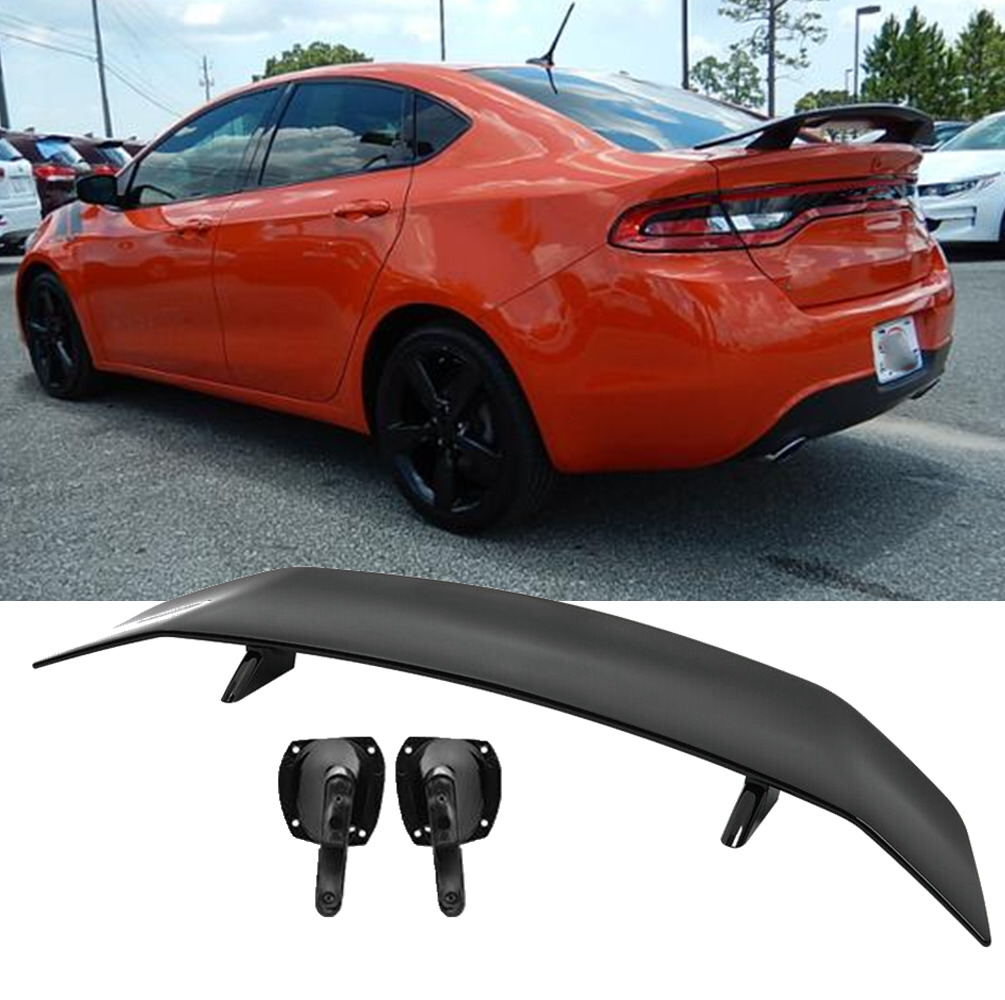 Rear Trunk Spoiler Tail Wing Racing 46\'\' GT-Style Glossy Black For Dodge Dart