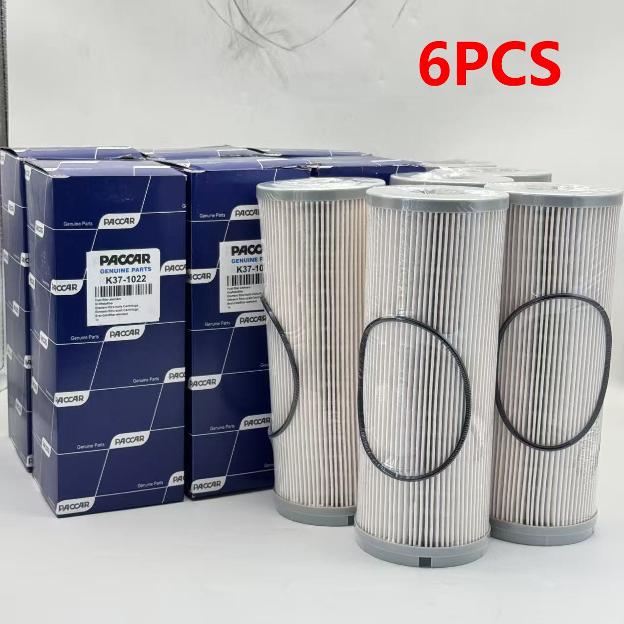 6 Pack K37-1022 Paccar Fuel Filter Fits For Kenworth Peterbilt