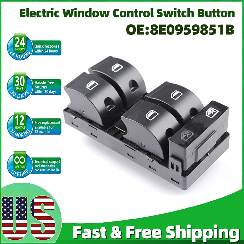 Main Power Window Switch Button 8ED959851B For Audi A4 S4 RS4 Avant Quattro