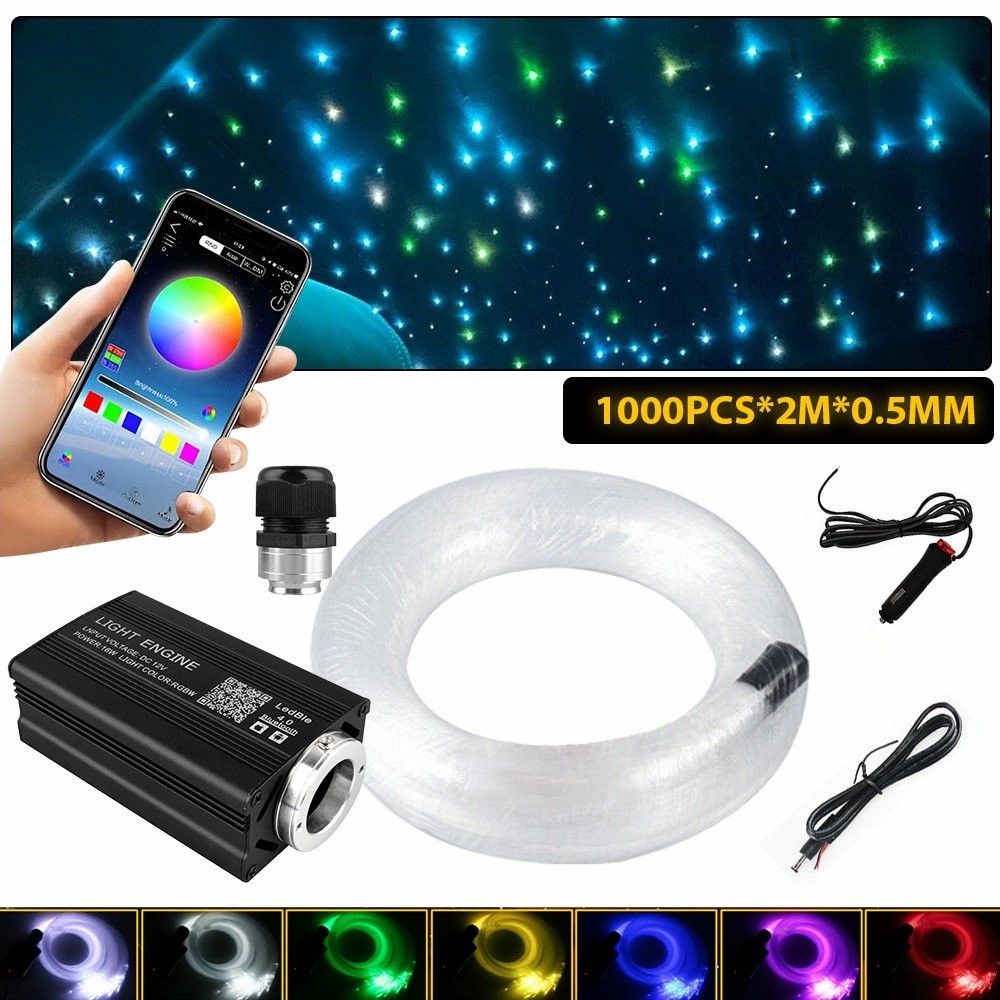 1000pc Car/Home Headliner Star Light kit Roof Twinkle Ceiling Lights Fiber Optic