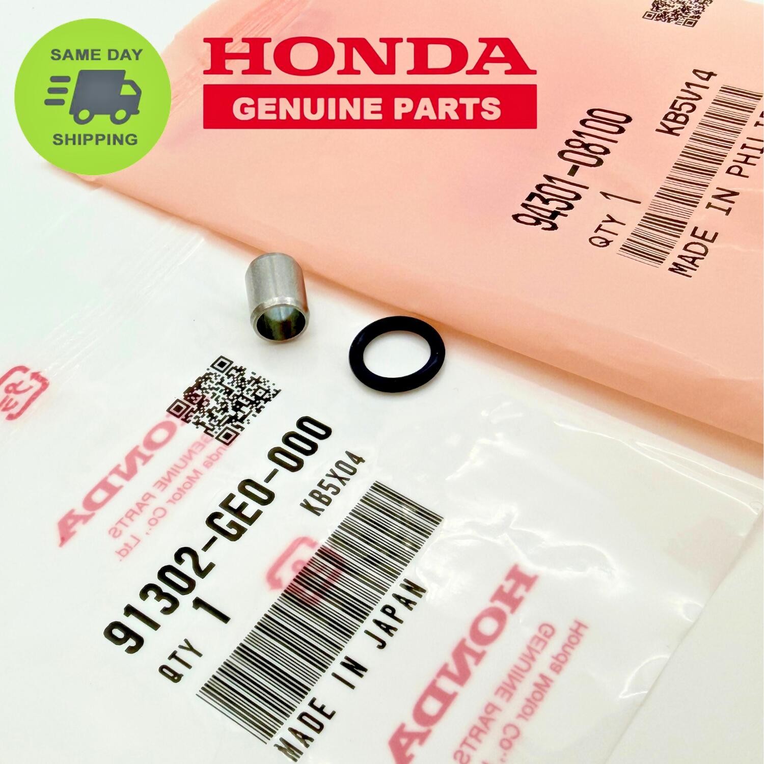 GENUINE HONDA B-SERIES DOWEL PIN VTEC O-RING SET 91302-GE0-000 & 94301-08100 OEM