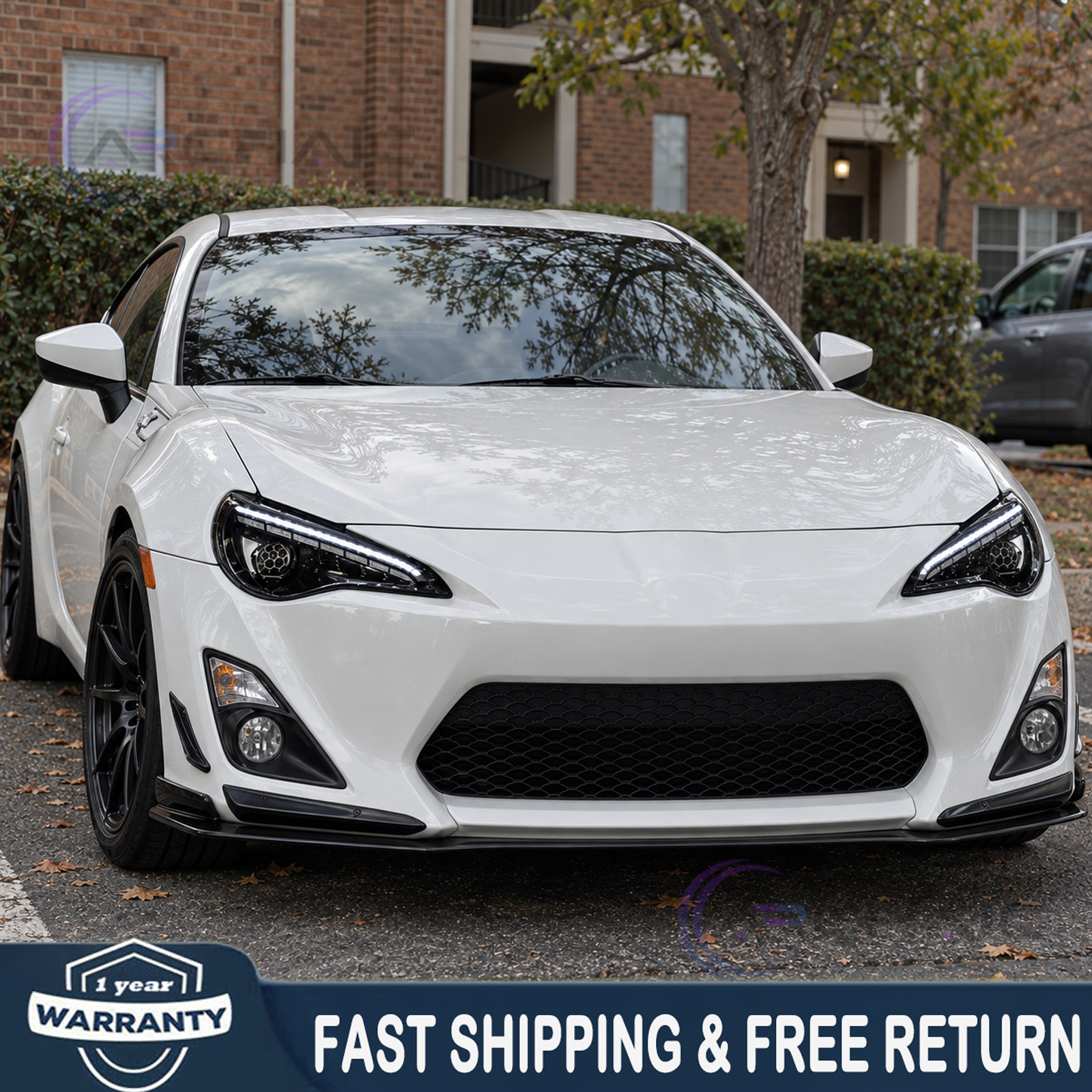 Pair RGB LED Headlights For 2012-2020 Toyota GT86 Subaru BRZ FR-S Animation DRL