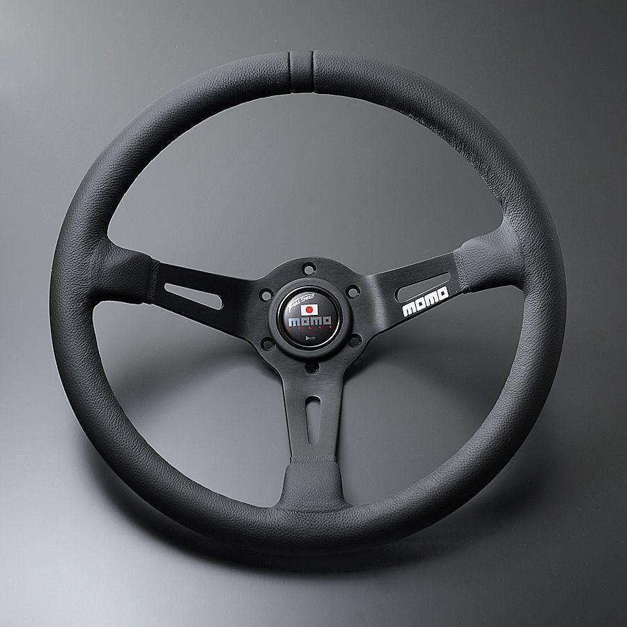 MOMO/steering wheel/FULL SPEED/348mm/DEEP 90mm/leather/Japan limited/Black/JDM