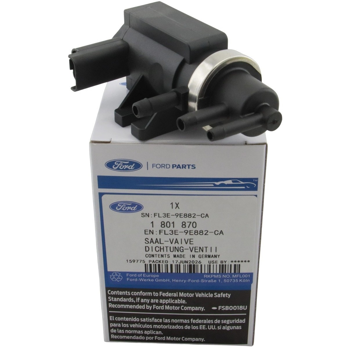 OEM Turbo Boost Pressure Valve FL3E-9E882-CA For 14-17 Ford F150 Lincoln MKX MKZ