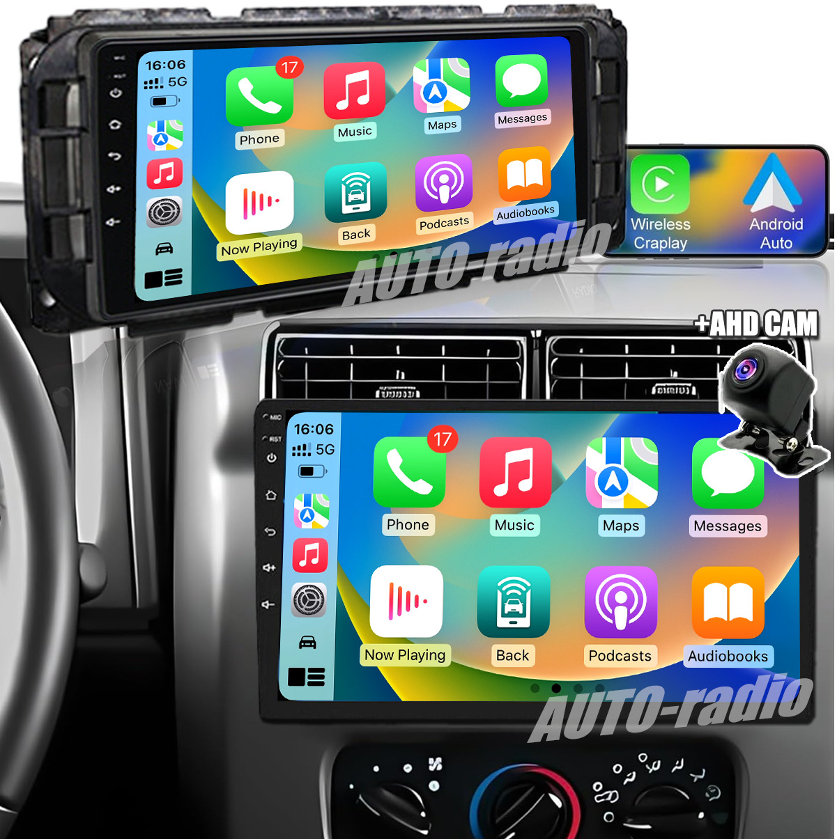 For 03-06 Jeep Wrangler Car Radio Stereo Apple Carplay Android 15 GPS Navi 64G