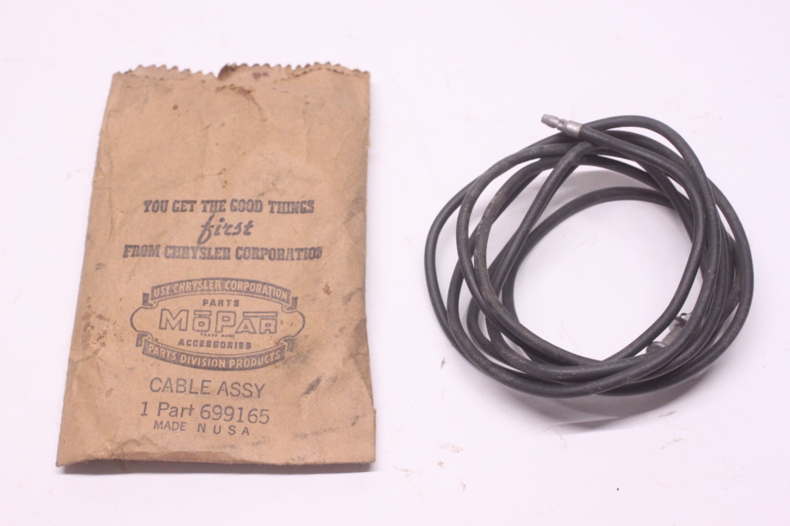 NOS 1939-50 Chrysler DeSoto 1949-50 Dodge Plymouth Horn Button Cable Wire 699165