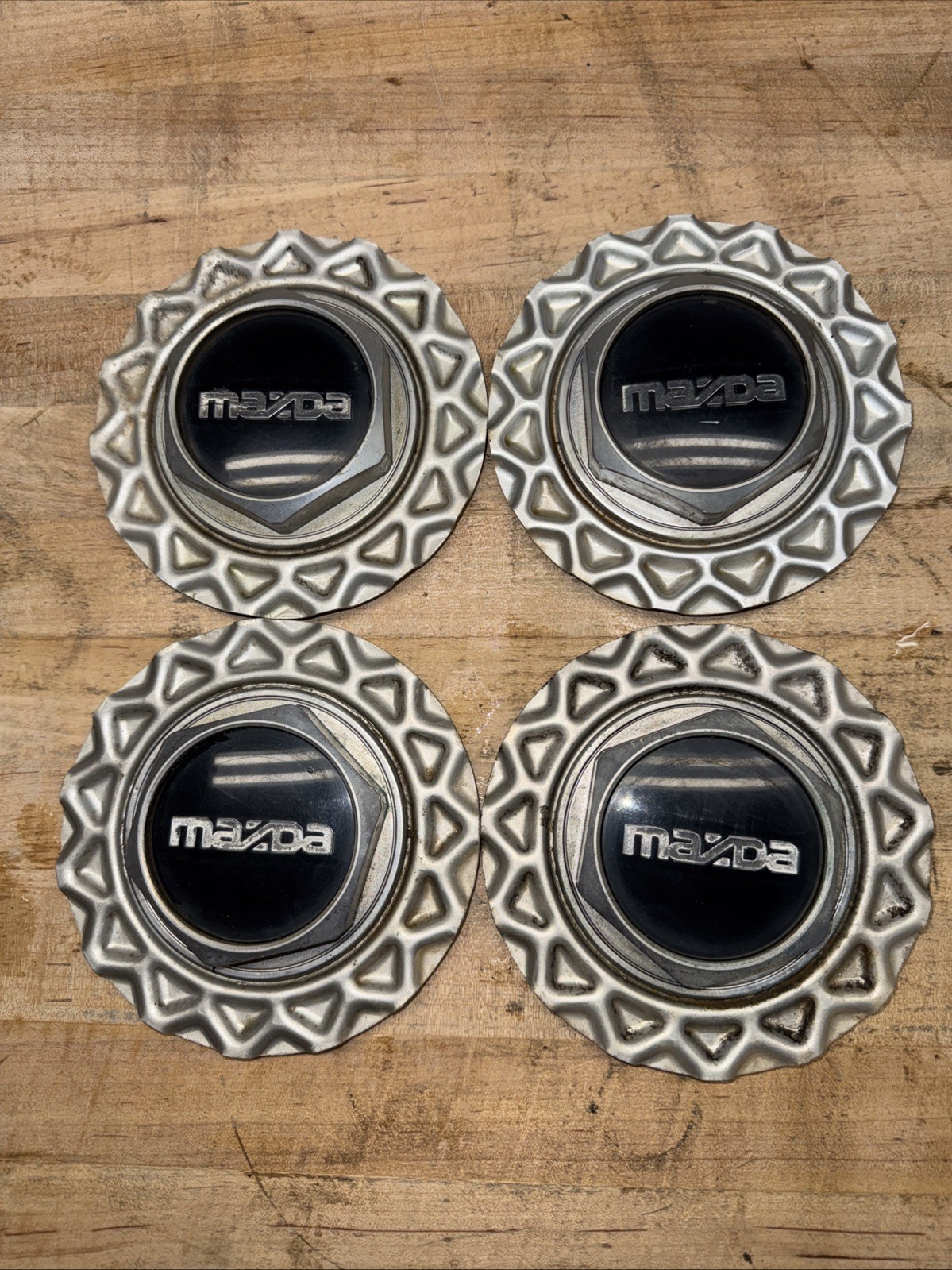 86-91 OEM Mazda RX7 Factory BBS Wheel Center Caps Set of 4 FC 09.23.134