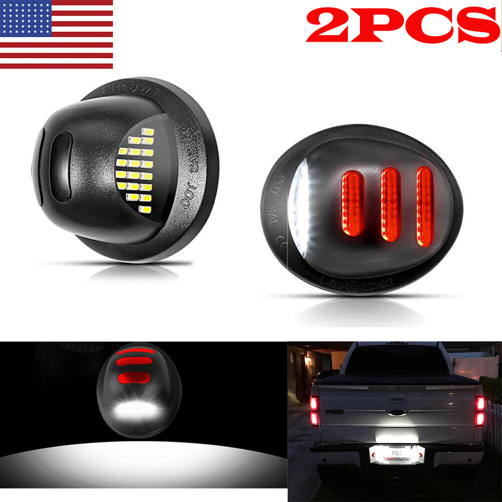 RED SMD Tube LED License Plate Tag Light Lamp For 1999-2016 Ford F150 F250 F350