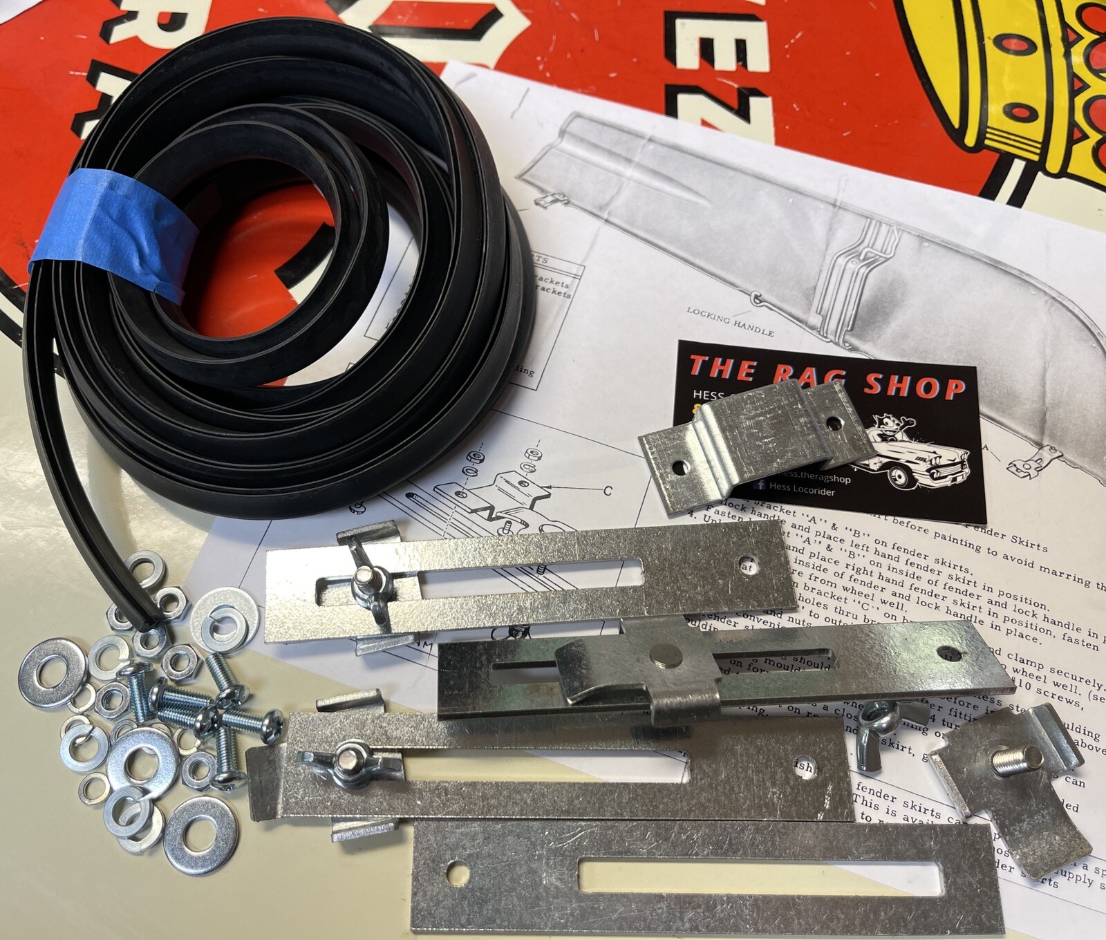 Cruiser Skirt Hardware Seals Kit 1959 Chevy Impala Foxcraft Turnpike Skirts