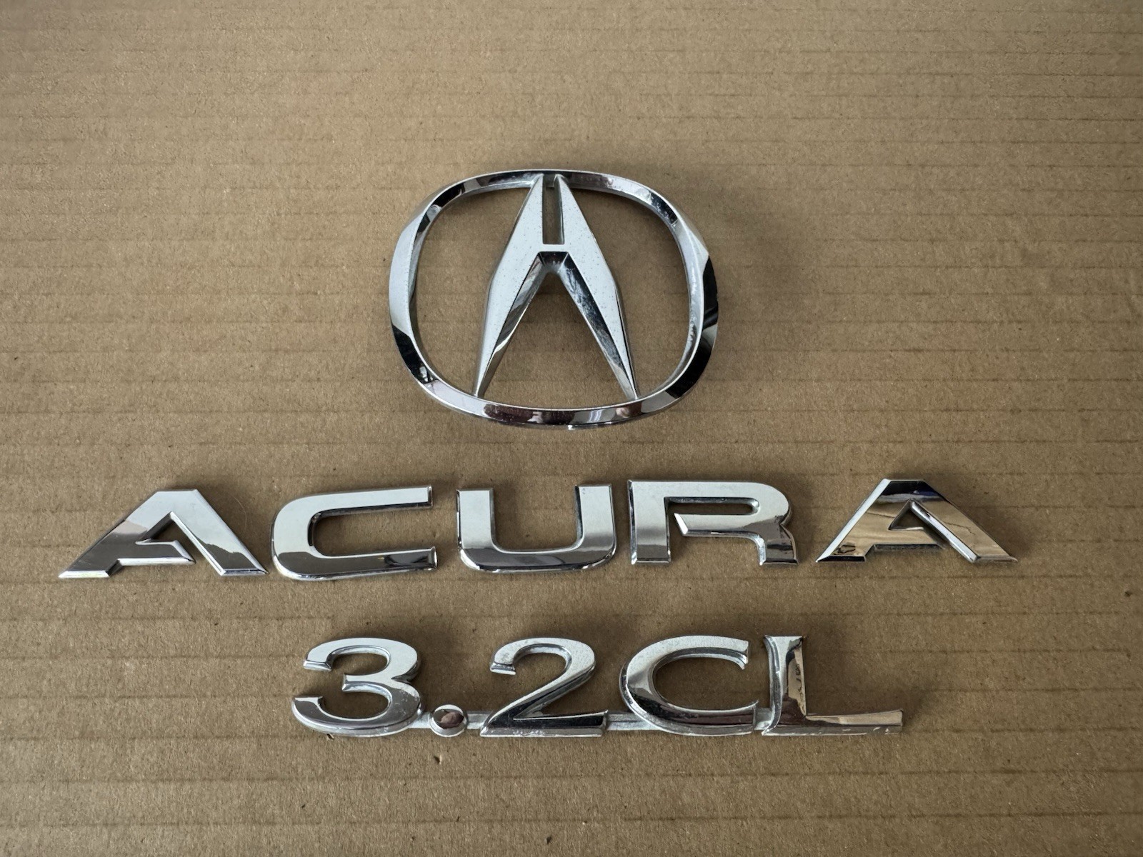 🟦FREE SHIPPING OEM 1999 2001 2002 2003 ACURA 3.2CL REAR TRUNK EMBLEM BADGE Set