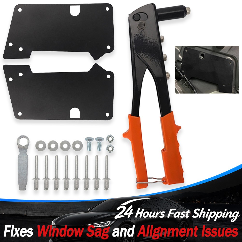 For 93-02 Fbody Camaro & Firebird Window Motor Supports Plate Kit Sag, Alignment
