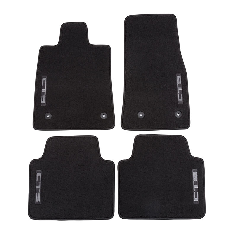 2014-2019 Cadillac CTS Sedan Front & Rear Carpet Floor Mats 22860826 Black OEM 