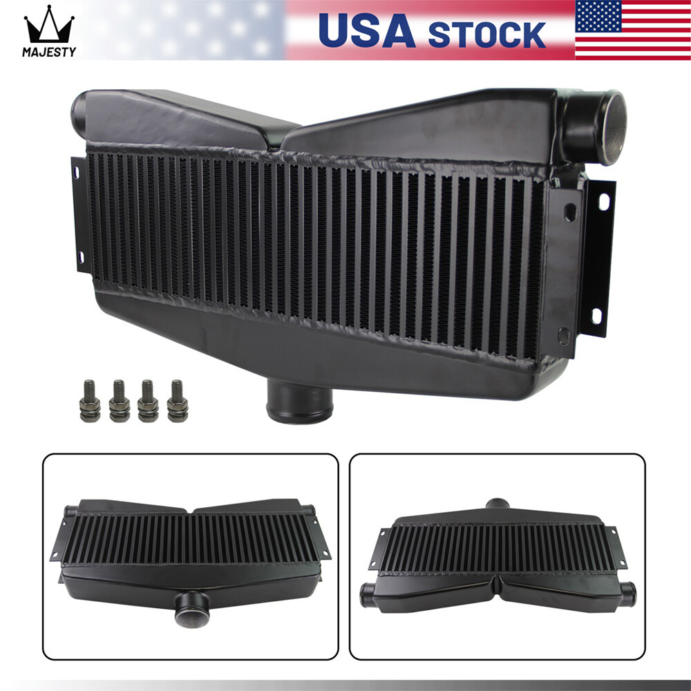 Universal Twin Turbo Intercooler Bar & Plate Custom (2 In / 1 Out) 400-800HP BK