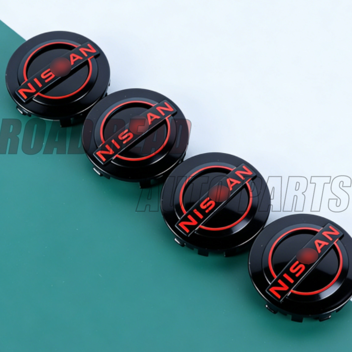For 2022 -2025 Frontier 4x Wheel Center Hub Cap Rim Cover Black Red 40342-9BU0A