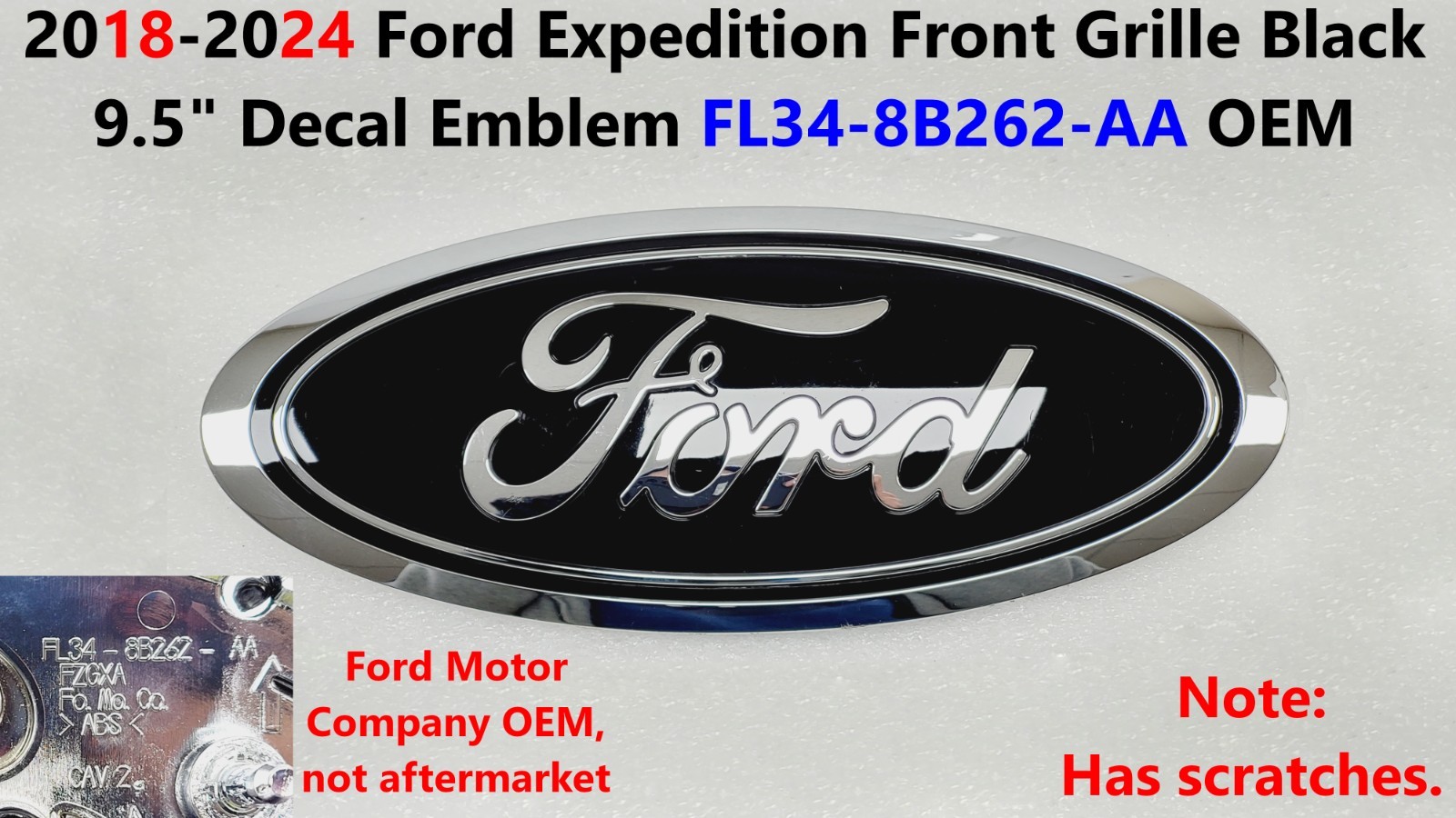 2018-2024 Ford Expedition Front Grille Black 9.5\