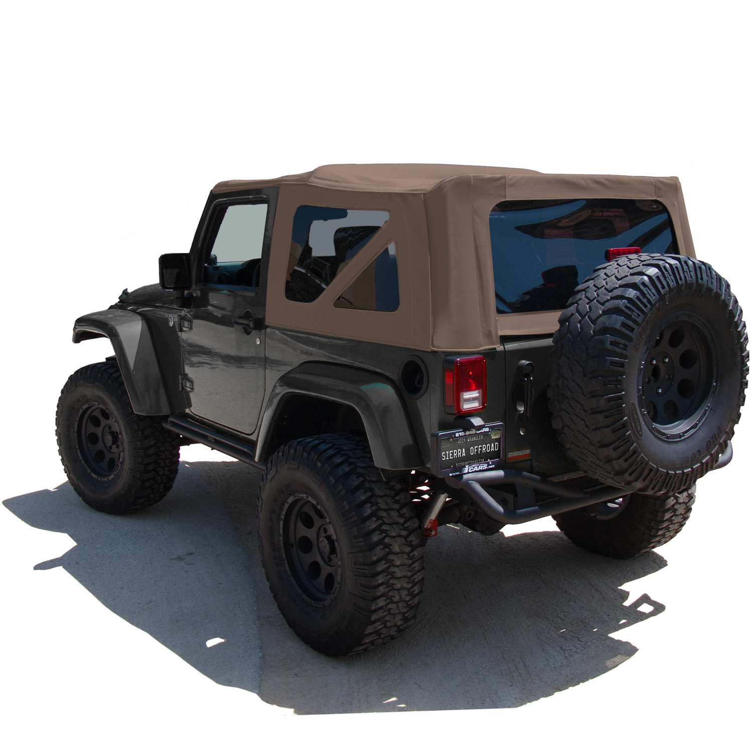 Jeep Wrangler JK Soft Top, 2010-17, Tinted Windows, Saddle Sailcloth