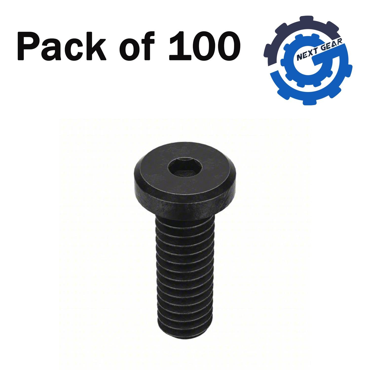 Pack of 100 Socket Head Cap Screw #8-32 1/2 inch Low-Profile Black Oxide 1AYK8