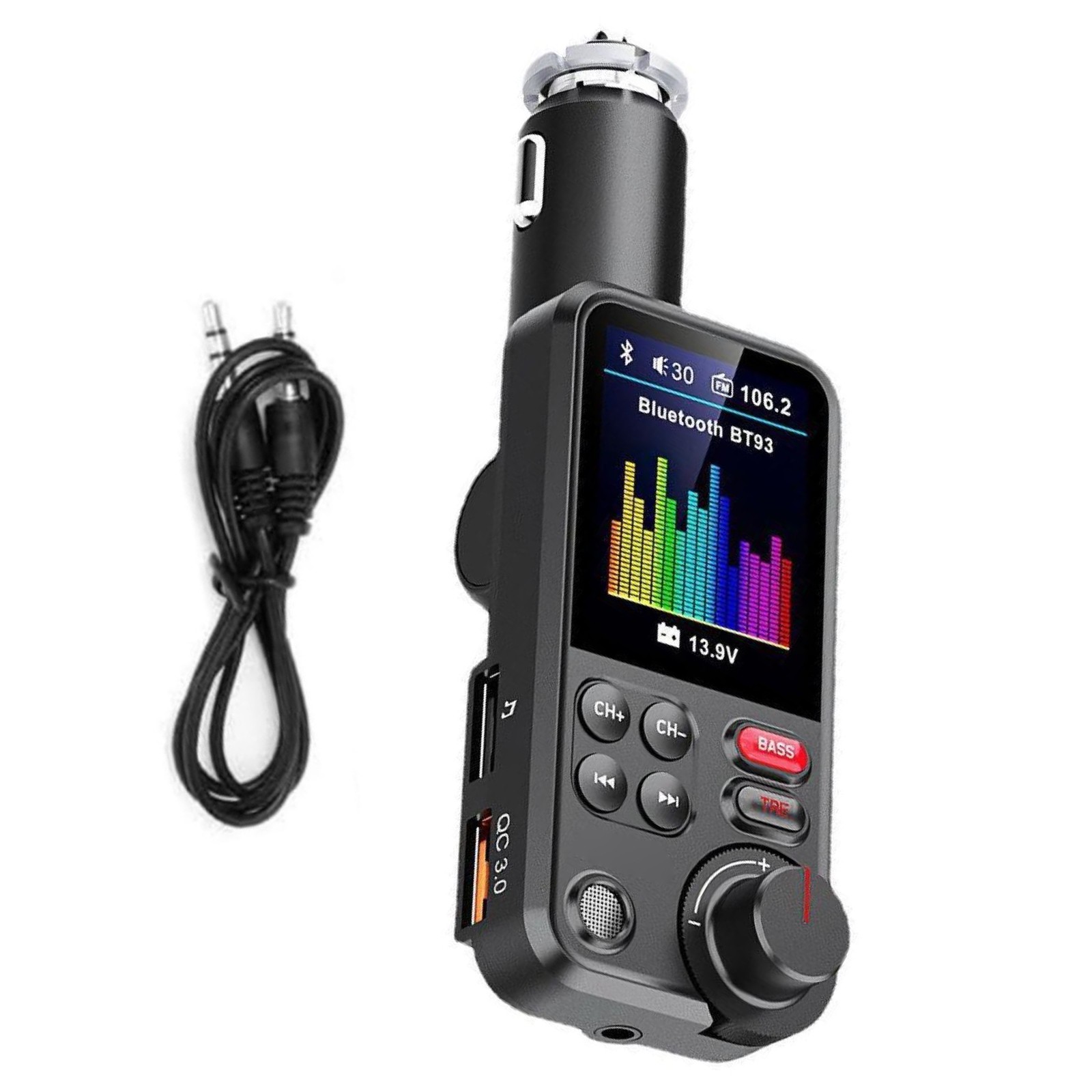 Bluetooth Car Kit MP3 Player FM Transmitter Radio Adapter 2 USB Ports Charger