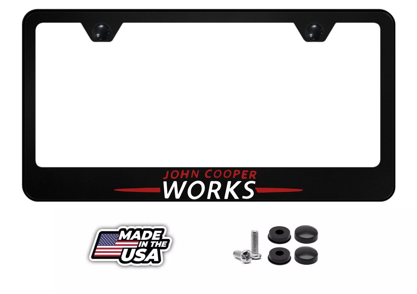 John Cooper Works License Plate Frame Cover | Mini | Street Racing USA John Cooper Works License Plate Frame Cover | Mini | Street Racing USA